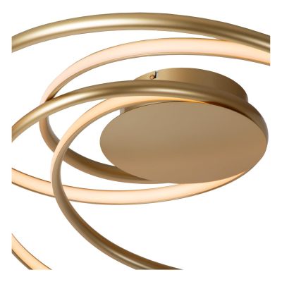 Lucide SARDANA - Flush ceiling light - LED Dim. - 1x54W 2700K - Matt Gold / Brass - Premium